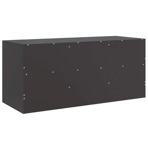 Schwarzer TV-Schrank aus Stahl, 99 cm