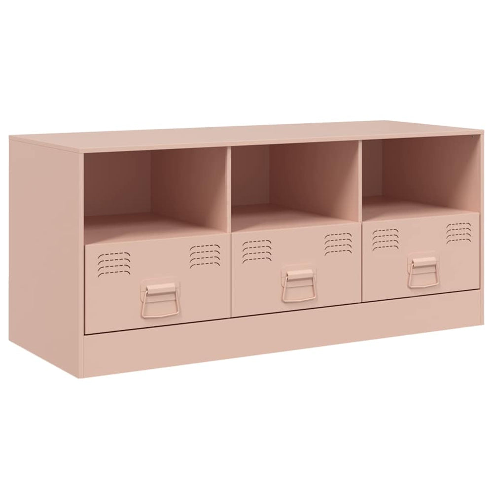 Rosa TV-Schrank aus Stahl, 99 cm