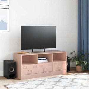 Rosa TV-Schrank aus Stahl, 99 cm