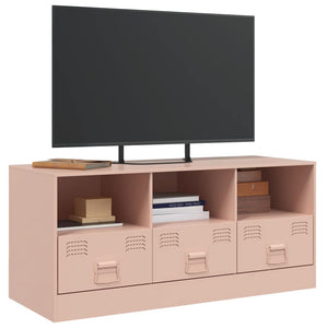 Rosa TV-Schrank aus Stahl, 99 cm