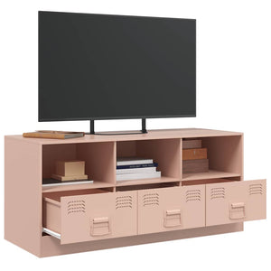 Rosa TV-Schrank aus Stahl, 99 cm