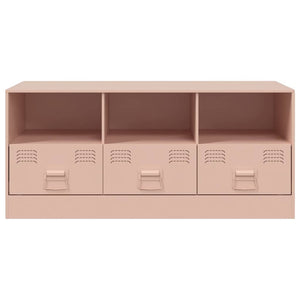 Rosa TV-Schrank aus Stahl, 99 cm