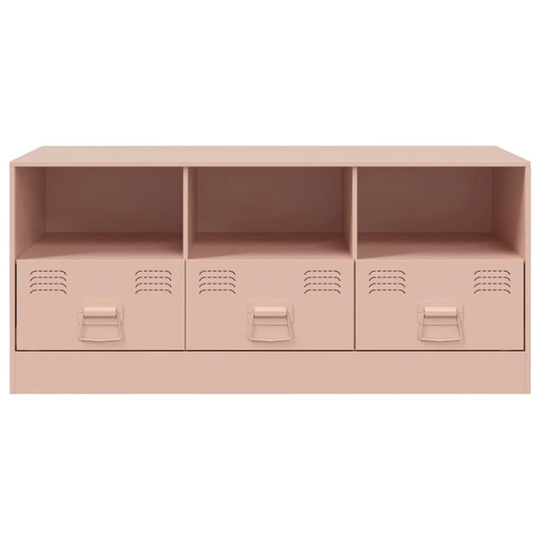 Rosa TV-Schrank aus Stahl, 99 cm