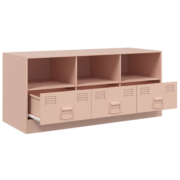 Rosa TV-Schrank aus Stahl, 99 cm