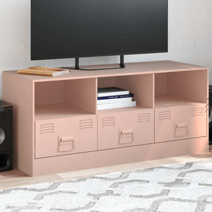 Rosa TV-Schrank aus Stahl, 99 cm