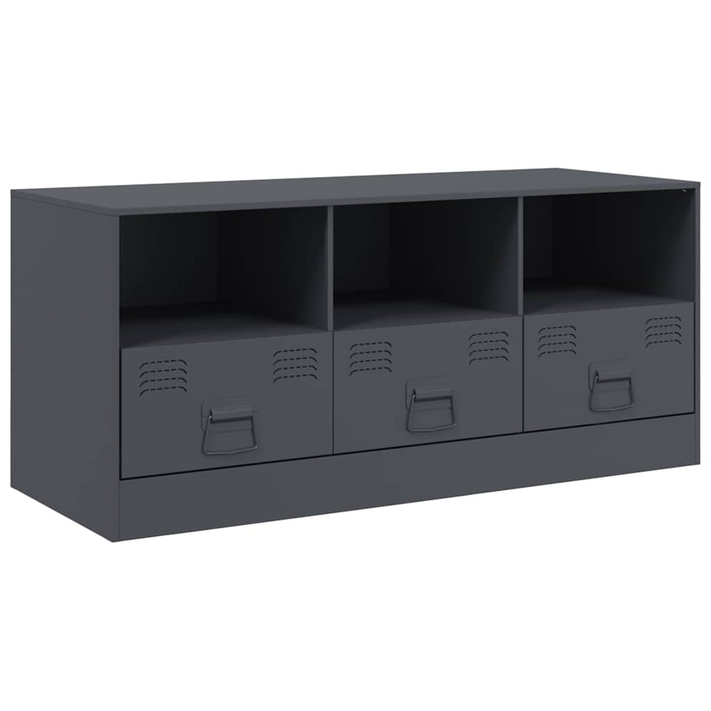 Anthrazit TV-Schrank aus Stahl, 99 cm