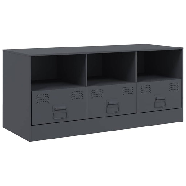Anthrazit TV-Schrank aus Stahl, 99 cm