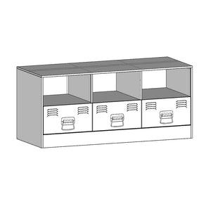 Anthrazit TV-Schrank aus Stahl, 99 cm