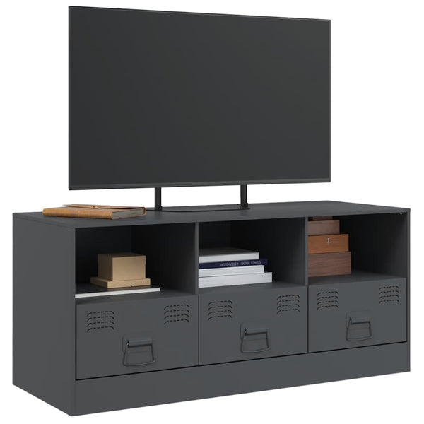 Anthrazit TV-Schrank aus Stahl, 99 cm