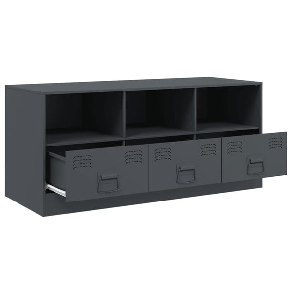 Anthrazit TV-Schrank aus Stahl, 99 cm