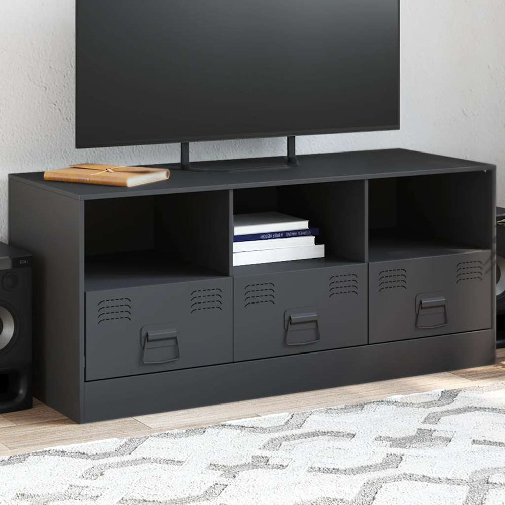 Anthrazit TV-Schrank aus Stahl, 99 cm