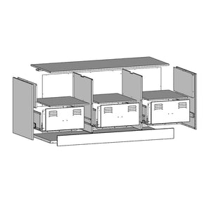 TV-Schrank Senfgelb Stahl 99 cm