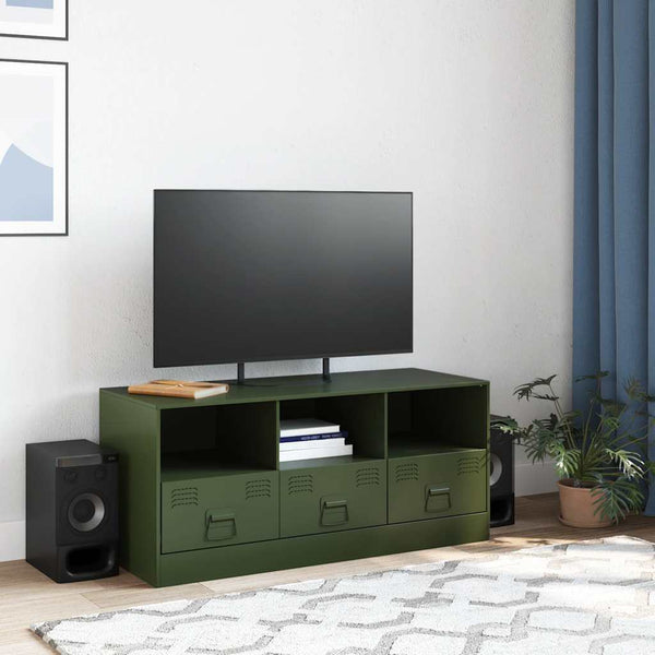 TV-Schrank Olivgrün Stahl 99cm