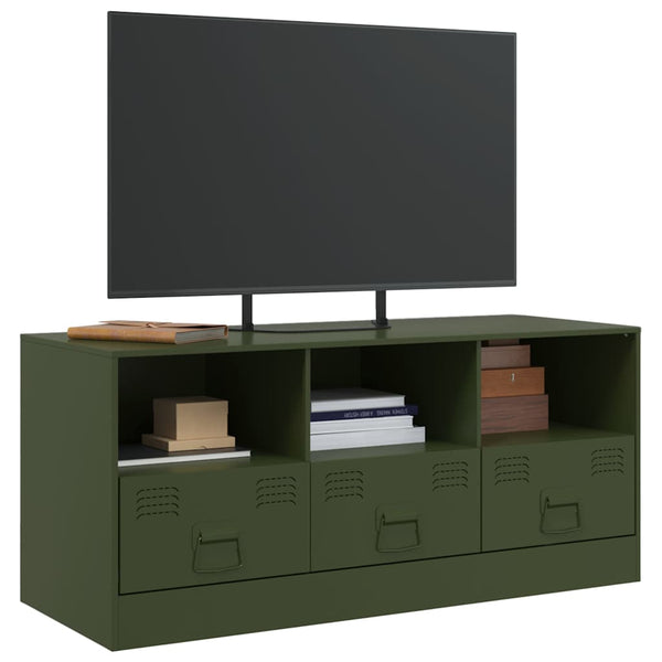 TV-Schrank Olivgrün Stahl 99cm