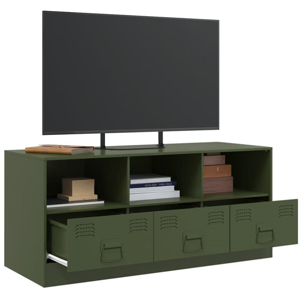TV-Schrank Olivgrün Stahl 99cm
