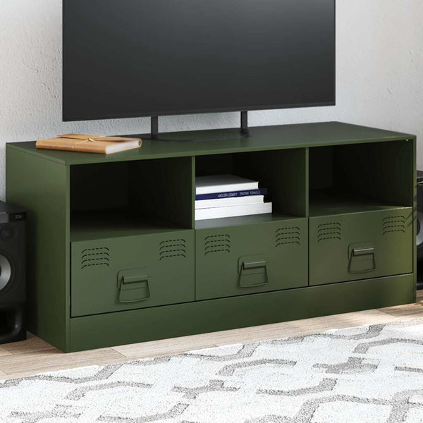 TV-Schrank Olivgrün Stahl 99cm