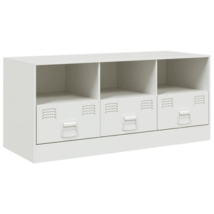 Weißer TV-Schrank aus Stahl, 99 cm