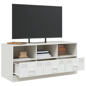 Weißer TV-Schrank aus Stahl, 99 cm