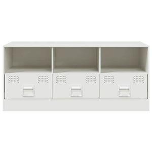 Weißer TV-Schrank aus Stahl, 99 cm