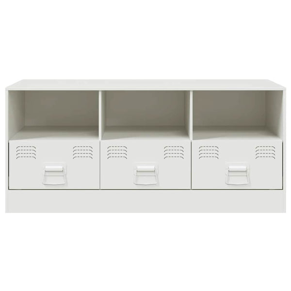 Weißer TV-Schrank aus Stahl, 99 cm