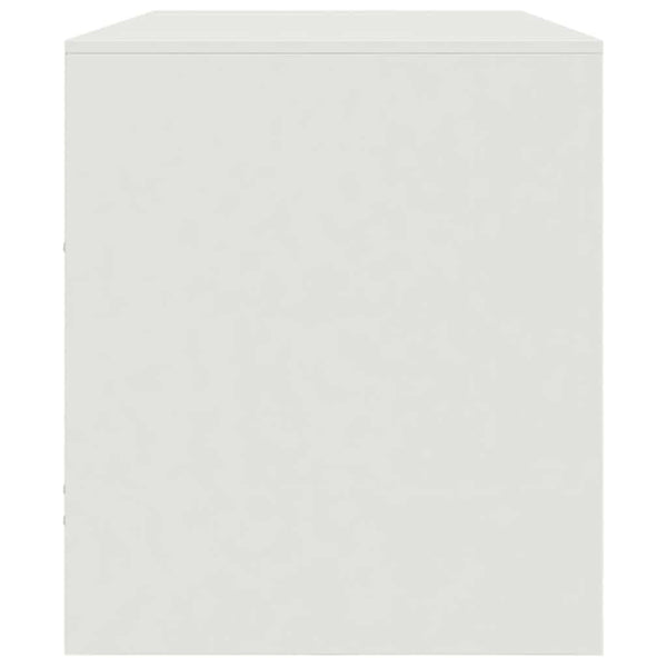 Weißer TV-Schrank aus Stahl, 99 cm