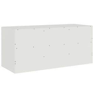 Weißer TV-Schrank aus Stahl, 99 cm