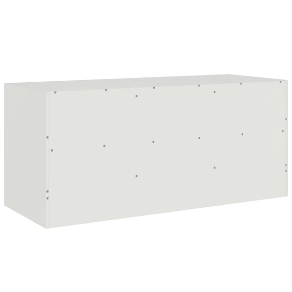 Weißer TV-Schrank aus Stahl, 99 cm