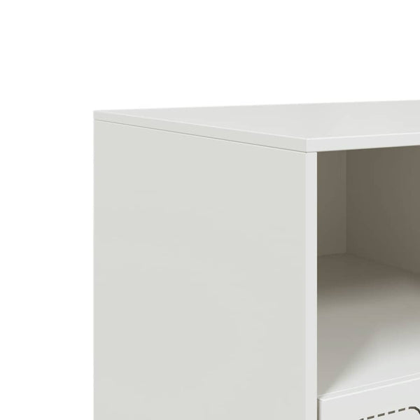 Weißer TV-Schrank aus Stahl, 99 cm