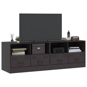 TV-Schränke Schwarz Stahl 67x39x44cm, 2er-Set