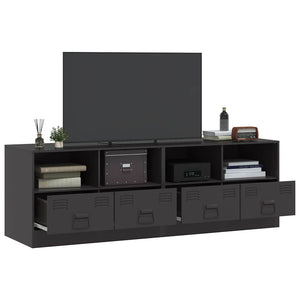 TV-Schränke Schwarz Stahl 67x39x44cm, 2er-Set