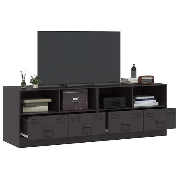 TV-Schränke Schwarz Stahl 67x39x44cm, 2er-Set