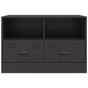 TV-Schränke Schwarz Stahl 67x39x44cm, 2er-Set