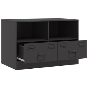 TV-Schränke Schwarz Stahl 67x39x44cm, 2er-Set