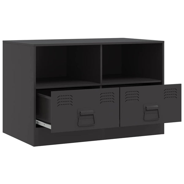 TV-Schränke Schwarz Stahl 67x39x44cm, 2er-Set