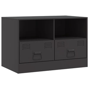 TV-Schränke Schwarz Stahl 67x39x44cm, 2er-Set