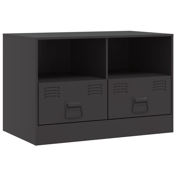 TV-Schränke Schwarz Stahl 67x39x44cm, 2er-Set