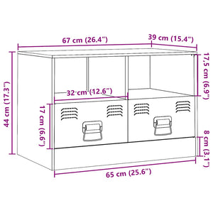 Rosa TV-Schrank Stahl 67x39x44cm