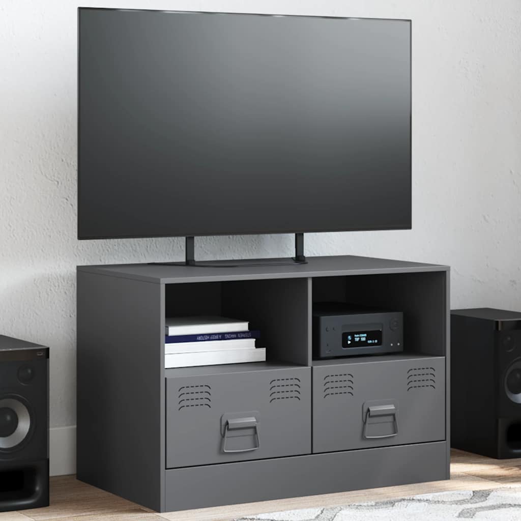 TV-Schrank Anthrazit Stahl 67 cm