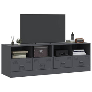 TV-Schränke Anthrazit Stahl 67x39x44cm, 2er-Set