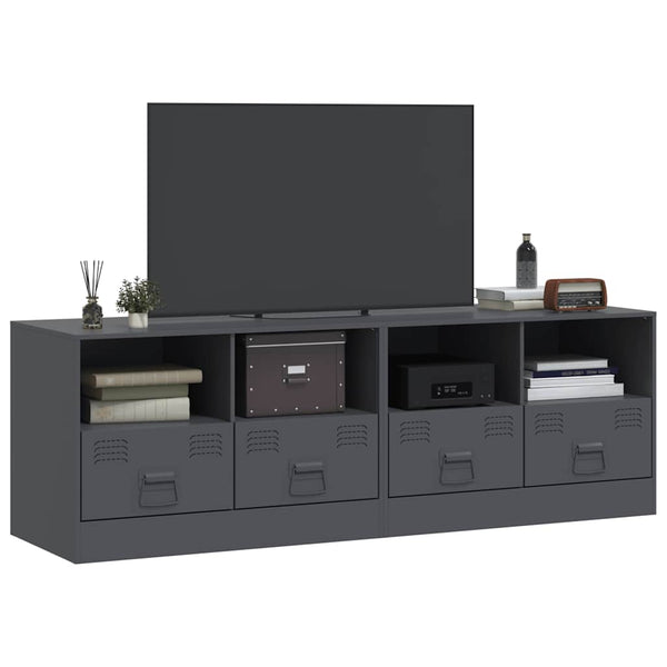 TV-Schränke Anthrazit Stahl 67x39x44cm, 2er-Set