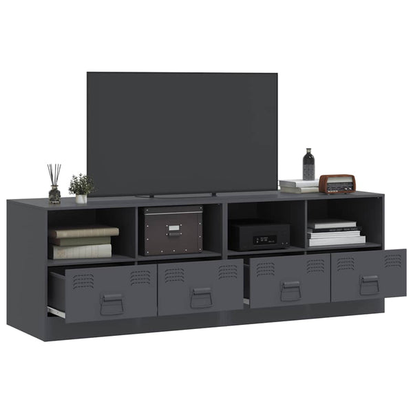 TV-Schränke Anthrazit Stahl 67x39x44cm, 2er-Set