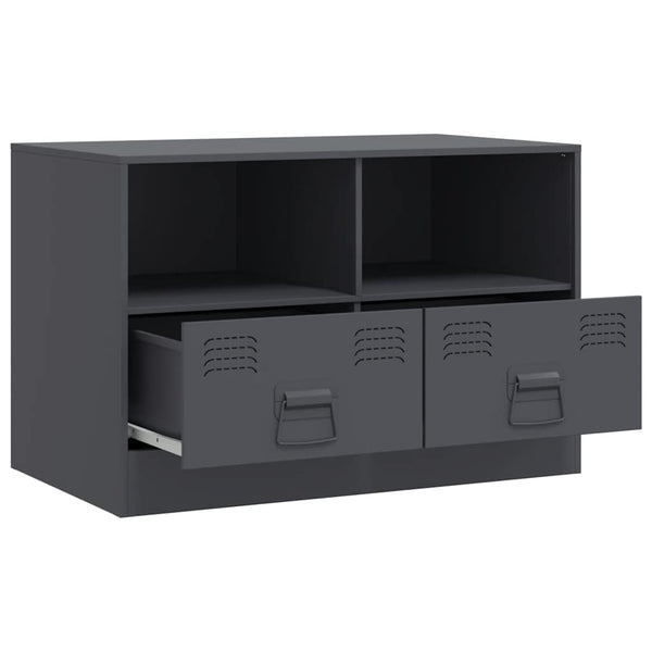 TV-Schränke Anthrazit Stahl 67x39x44cm, 2er-Set