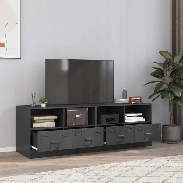 TV-Schränke Anthrazit Stahl 67x39x44cm, 2er-Set