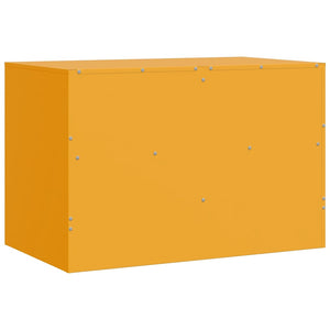 Senfgelber TV-Schrank aus Stahl, 67 cm
