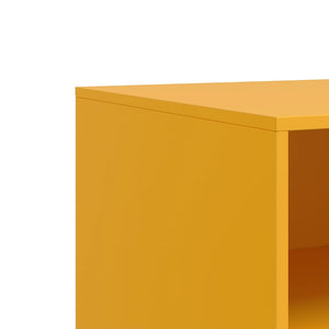 Senfgelber TV-Schrank aus Stahl, 67 cm