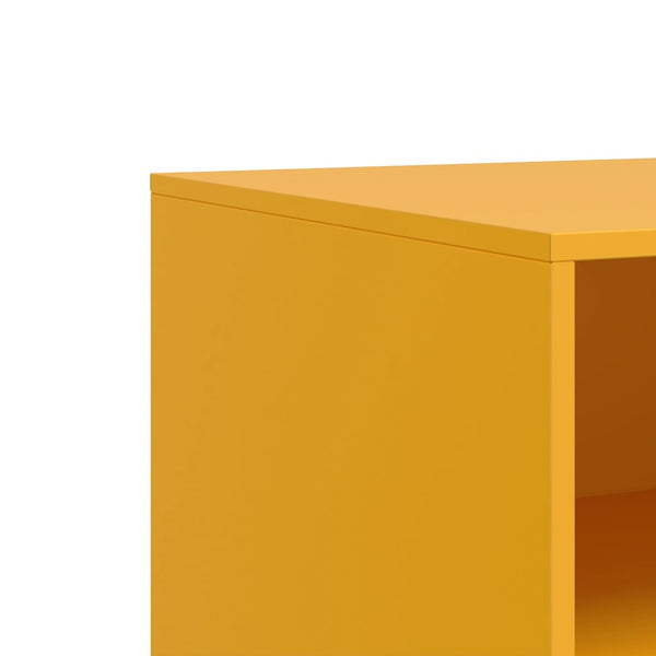 Senfgelber TV-Schrank aus Stahl, 67 cm