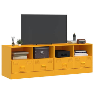 Senfgelbe TV-Schränke, 2er Set