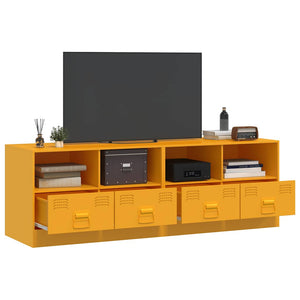 Senfgelbe TV-Schränke, 2er Set