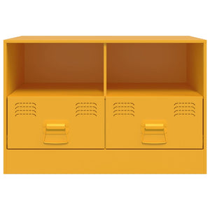 Senfgelbe TV-Schränke, 2er Set