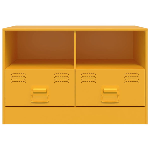 Senfgelbe TV-Schränke, 2er Set